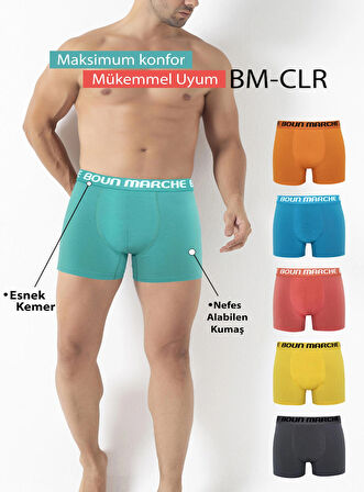 Erkek Boxer Likralı Premıum 6'lı Kutu BORİS BM-CLR