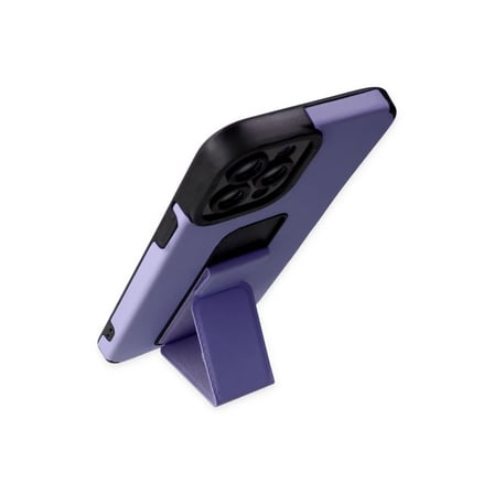 Apple iPhone 12 Pro Max Kılıf Mega Standlı Silikon - Lila