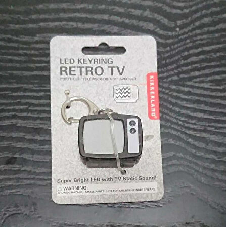 Kikkerland RETRO TV LED KEYCHAIN Işıklı ve Sesli Anahtarlık