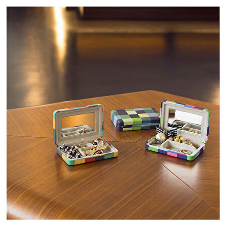 Kikkerland Hediye-Mucevher Kutusu Kare Desen