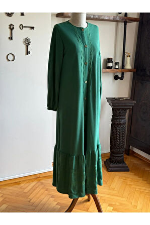 Boy Düğmeli Nakışlı Örme Elbise 2406 NAVRA |