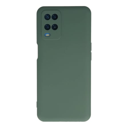 Oppo A54 4G Kılıf Nano içi Kadife Silikon - Koyu Yeşil