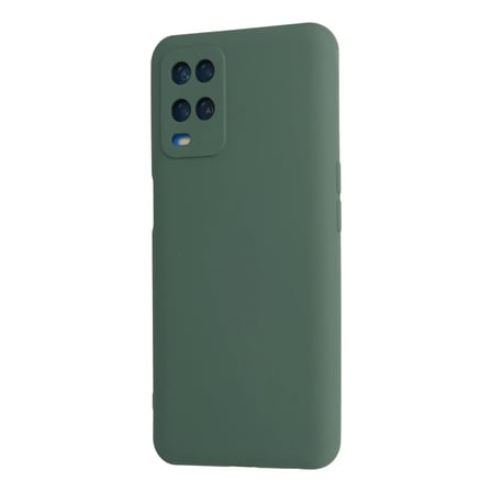 Oppo A54 4G Kılıf Nano içi Kadife Silikon - Koyu Yeşil