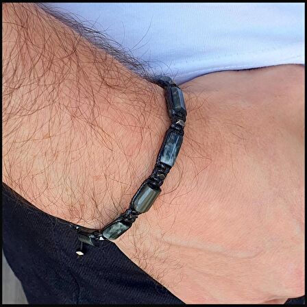 Doğal Taş Bileklik, Kartal Gözü ve Hematit Bileklik, Hediye Bileklik, Erkek Bileklik