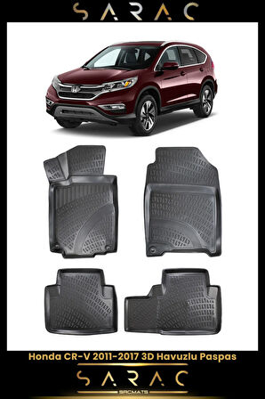 Honda Cr-v 2013 Model Araca Özel 3d Havuzlu Paspas