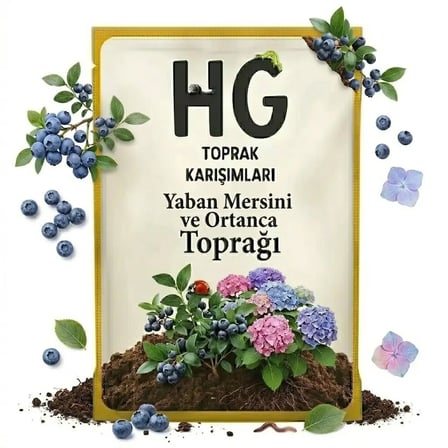 Yaban Mersini ve Ortanca Toprağı – Asidik Bitkiler İçin Özel Karışım (HG-YMO-05L)