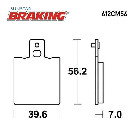 SİNTERLİ ARKA FREN BALATASI / MOTO GUZZI / V11 / 1100cc / ARKA  / 1997-1998-1999-2000-2001-2002-2003-2004-2005