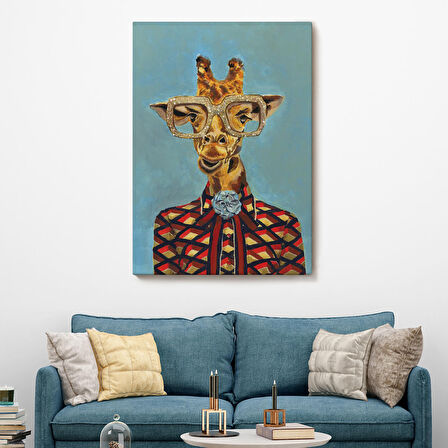 Sosyetik Zürafa Dekoratif Duvar Tablosu-6131