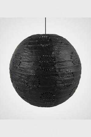 Siyah Dantelli Japon Feneri Çin Feneri 30 cm Asma Parti Süs Dekoru Düğün Nişan Konsept