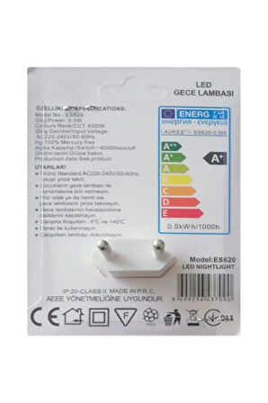 Anahtarlı Led Gece Lambası 0,5 W A+