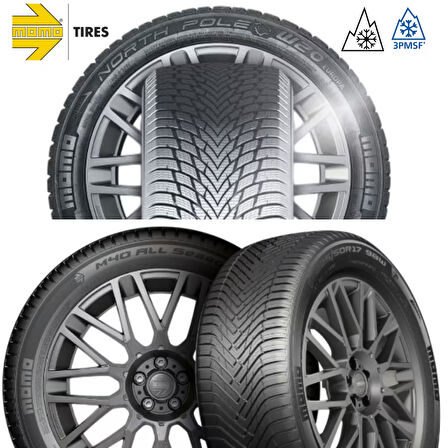 Kormetal Tesla Model Y Uyumlu KM 3419 19" Jant 4 Adet + Momo 255/45R19 Kış Lastiği 4 Adet ( Üretim Yılı: 2025 )