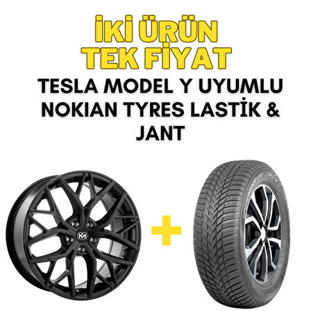 Kormetal Tesla Model Y Uyumlu KM 3420 20" Jant 4 Adet + Nokian 255/40R20 Kış Lastiği 4 Adet ( Üretim Yılı: 2024 )