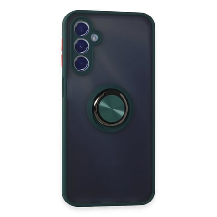 Samsung Galaxy M34 5g Kılıf Montreal Yüzüklü Silikon Kapak - Yeşil