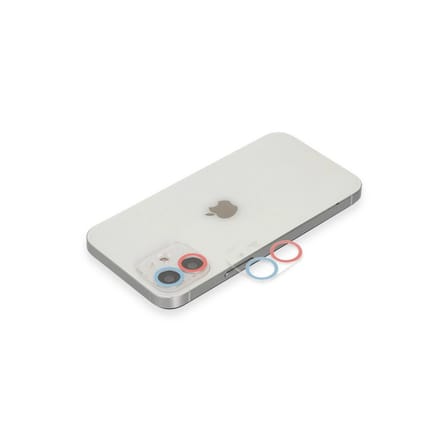 Apple İphone 12 Mini Renkli Kamera Lens Koruma Cam - Pembe-mavi