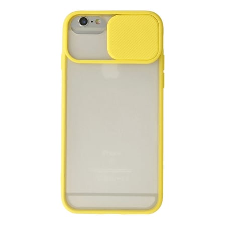 Apple İphone 6 Plus Kılıf Palm Buzlu Kamera Sürgülü Silikon - Sarı