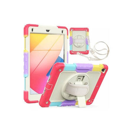 Apple İpad 5 Air 9.7 Kılıf Tablet Rainbow Kapak - Kırmızı