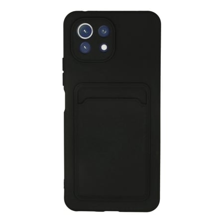 Xiaomi Mi 11 Kılıf Kelvin Kartvizitli Silikon - Siyah