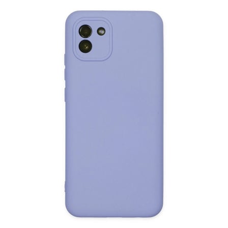 Samsung Galaxy A03 Kılıf Nano İçi Kadife Silikon - Lila
