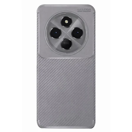 Xiaomi Redmi 14c Kılıf Auto Focus Karbon Kapak - Gri