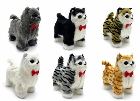 Sesli Hareketli Yürüyen Peluş Kedi Alk3389 