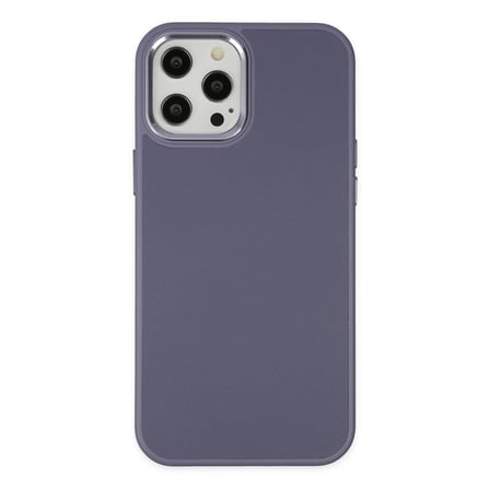 Apple İphone 12 Pro Max Kılıf Asya Deri Silikon - Mor