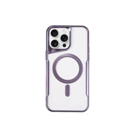Apple İphone 15 Pro Max Kılıf Boyi Magsafe Silikon Kapak - Derin Mor