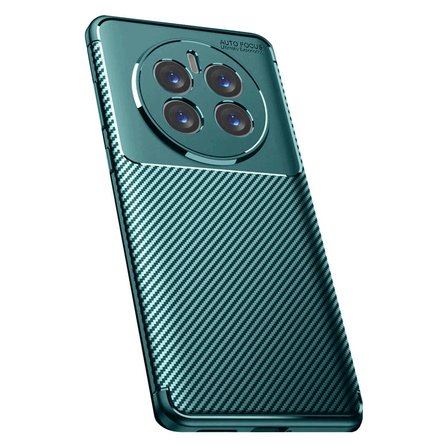 Realme 12 Pro Plus Kılıf Auto Focus Karbon Kapak - Koyu Yeşil