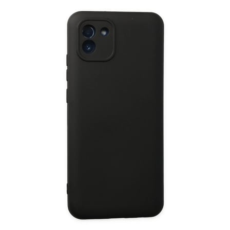 Samsung Galaxy A03 Kılıf Nano İçi Kadife Silikon - Siyah