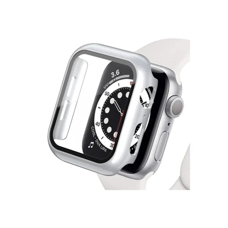 Apple Watch Ultra 49mm Camlı Kasa Ekran Koruyucu - Gümüş