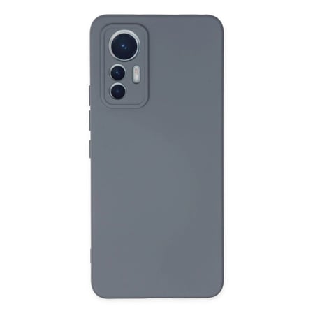 Xiaomi Mi 12 Lite Kılıf Nano İçi Kadife Silikon - Gri