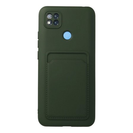 Xiaomi Redmi 9c Kılıf Kelvin Kartvizitli Silikon - Koyu Yeşil