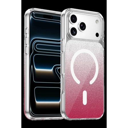 Onegif Apple İphone 17 Pro Sora Simli Magsafe Kapak - Kırmızı