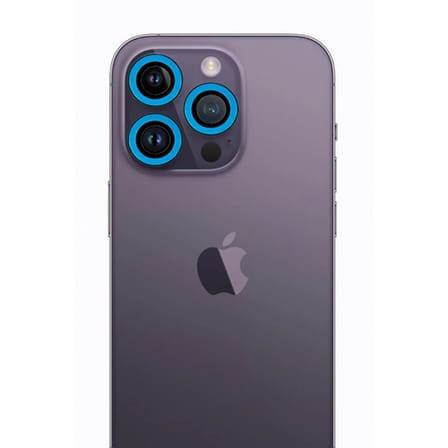 Apple İphone 12 Pro Neon Fosforlu Kamera Lens - Mavi