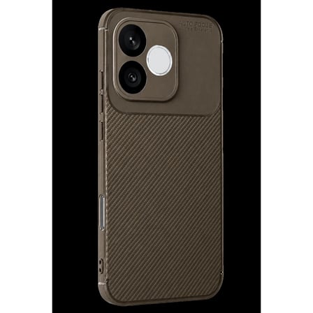 Huawei Honor 600 Lite Auto Focus Karbon Kapak - Kahverengi