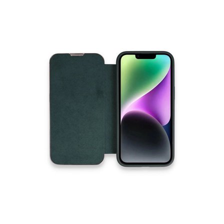 Apple İphone 13 Pro Max Kılıf Dolpin Kapaklı - Koyu Yeşil