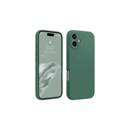 Apple İphone 16 Kılıf First Silikon - Koyu Yeşil
