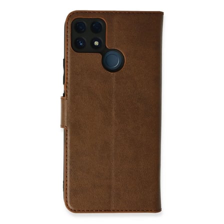 Realme C25 Kılıf Trend S Plus Kapaklı Kılıf - Taba