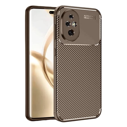 Honor 200 Kılıf Auto Focus Karbon Kapak - Kahverengi