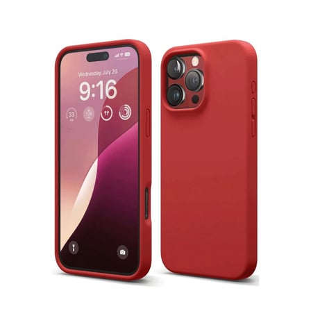 Apple İphone 16 Pro Max Kılıf First Silikon - Kırmızı