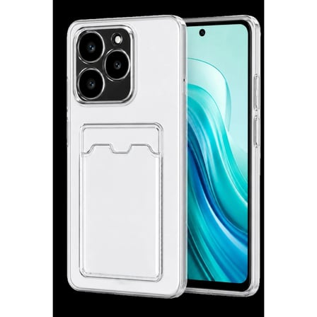 Realme C61 Kılıf Kart Şeffaf Silikon - Şeffaf