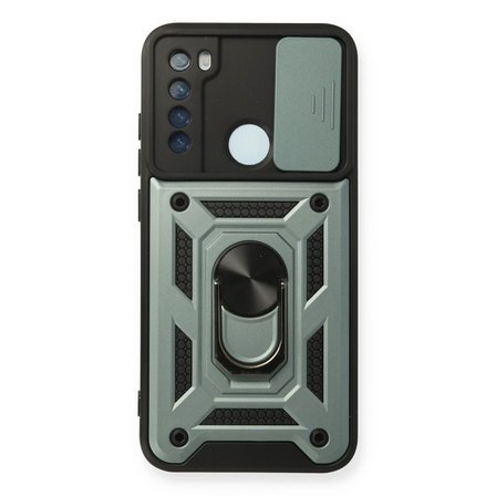 Xiaomi Redmi Note 8 Kılıf Pars Lens Yüzüklü Silikon - Yeşil