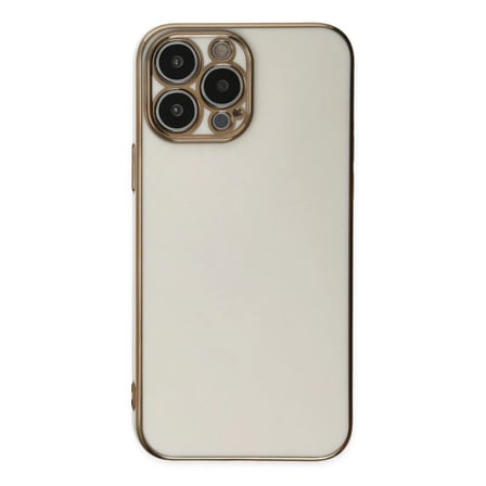 Apple İphone 15 Pro Max Kılıf Volet Silikon - Beyaz