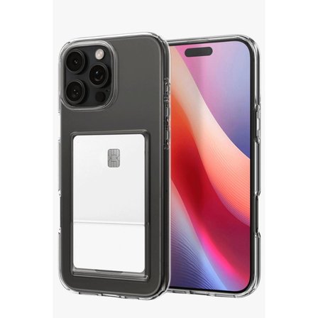 Apple İphone 16 Pro Max Kılıf Kart Şeffaf Silikon - Şeffaf
