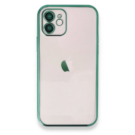 Apple İphone 12 Kılıf Razer Lensli Silikon - Yeşil
