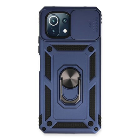 Xiaomi Mi 11 Lite Kılıf Pars Lens Yüzüklü Silikon - Lacivert