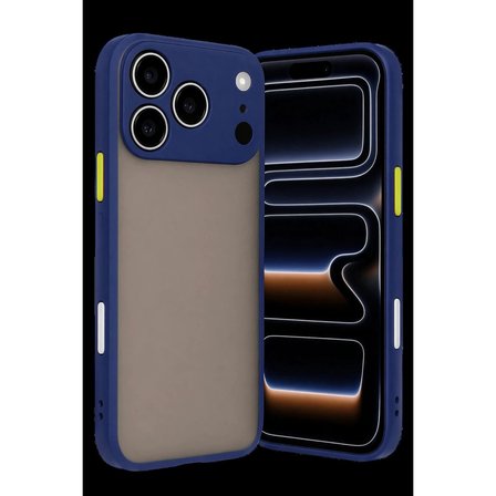 Apple İphone 17 Pro Max Kılıf Montreal Silikon Kapak - Lacivert