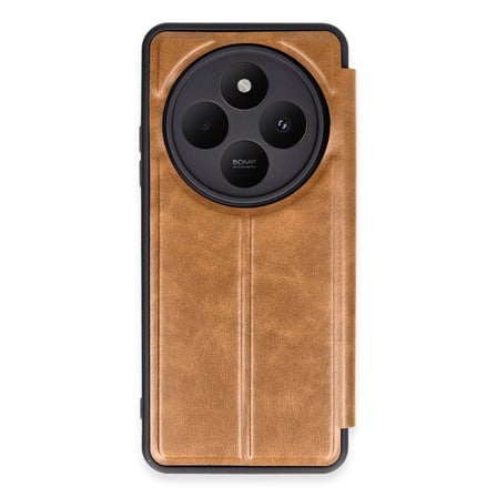 Xiaomi Redmi 14c Kılıf Flip Cover - Taba