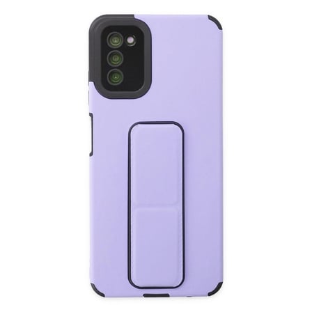 Samsung Galaxy A03s Kılıf Mega Standlı Silikon - Lila