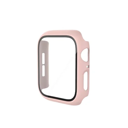 Apple Watch 42mm Camlı Kasa Ekran Koruyucu - Pembe