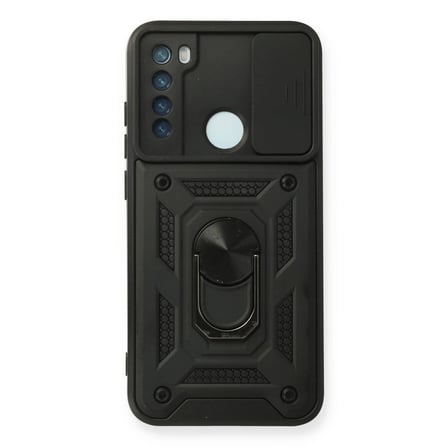 Xiaomi Redmi Note 8 Kılıf Pars Lens Yüzüklü Silikon - Siyah